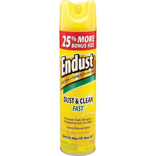 Endust Multi-Surface Dusting & Cleaning Spray Aerosol, Lemon Zest, 12.5 Oz
