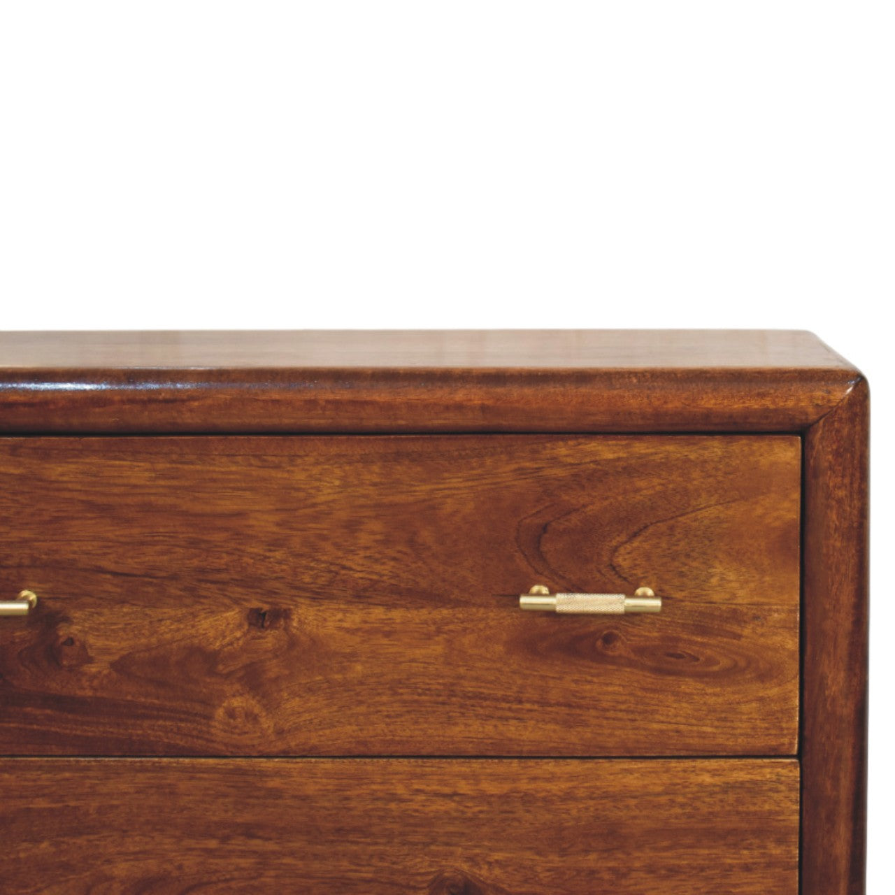 Solid Wood Regency Chest, 3-Drawers, Brown