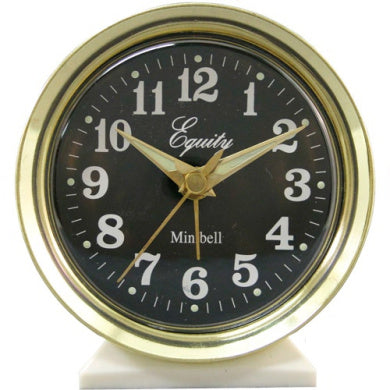 Equity by La Crosse 4 In. Round Analog Wind-Up Bell Metal Alarm Clock