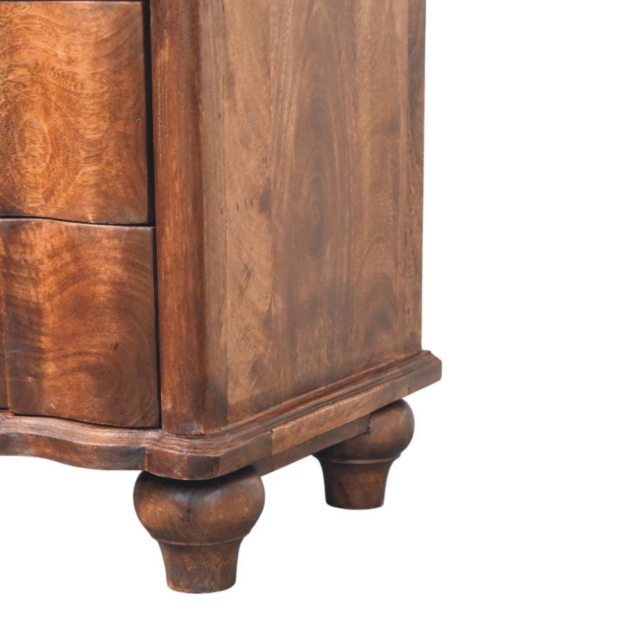 Solid Wood 2-Drawer Bedside Table