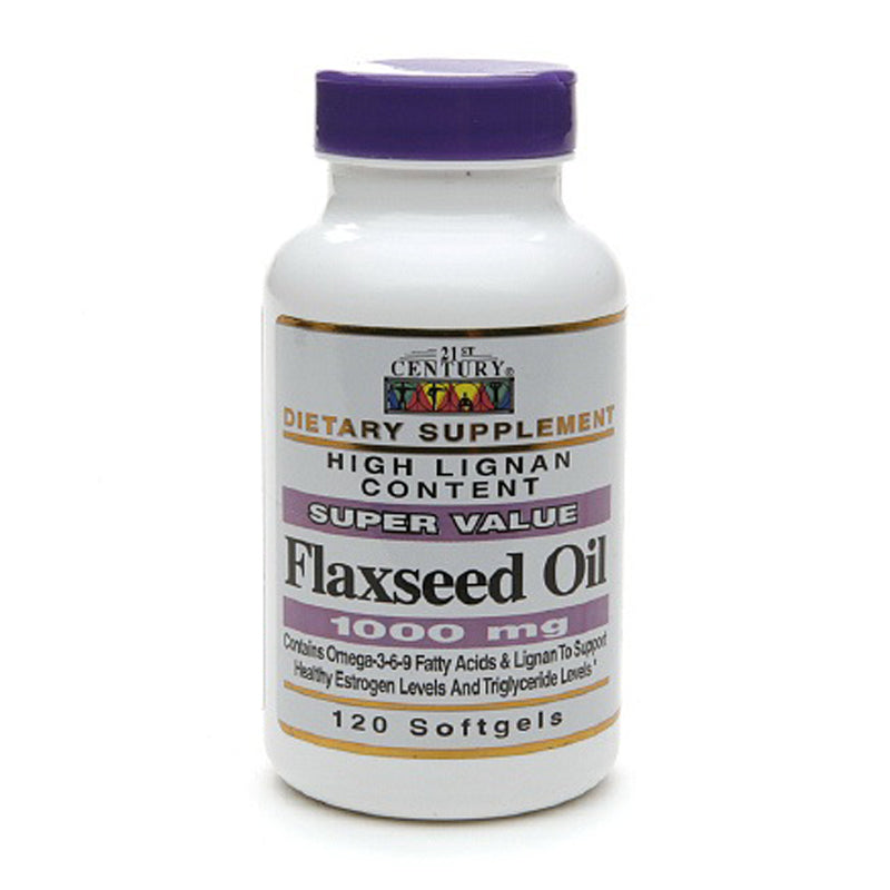 21st Century Flaxseed Oil, 1000 Mg, 120 Softgels