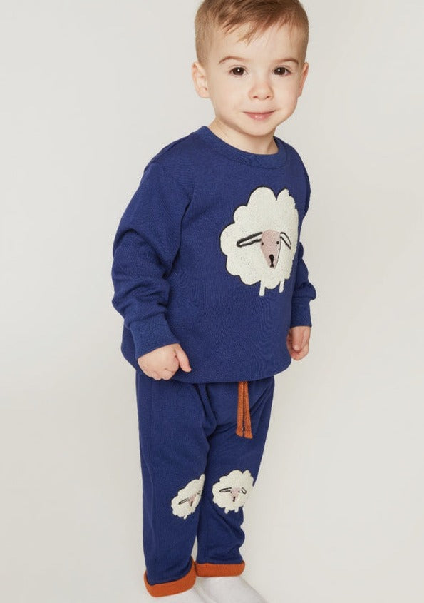 Embroidered Cozy Sheep Baby Sweatshirt