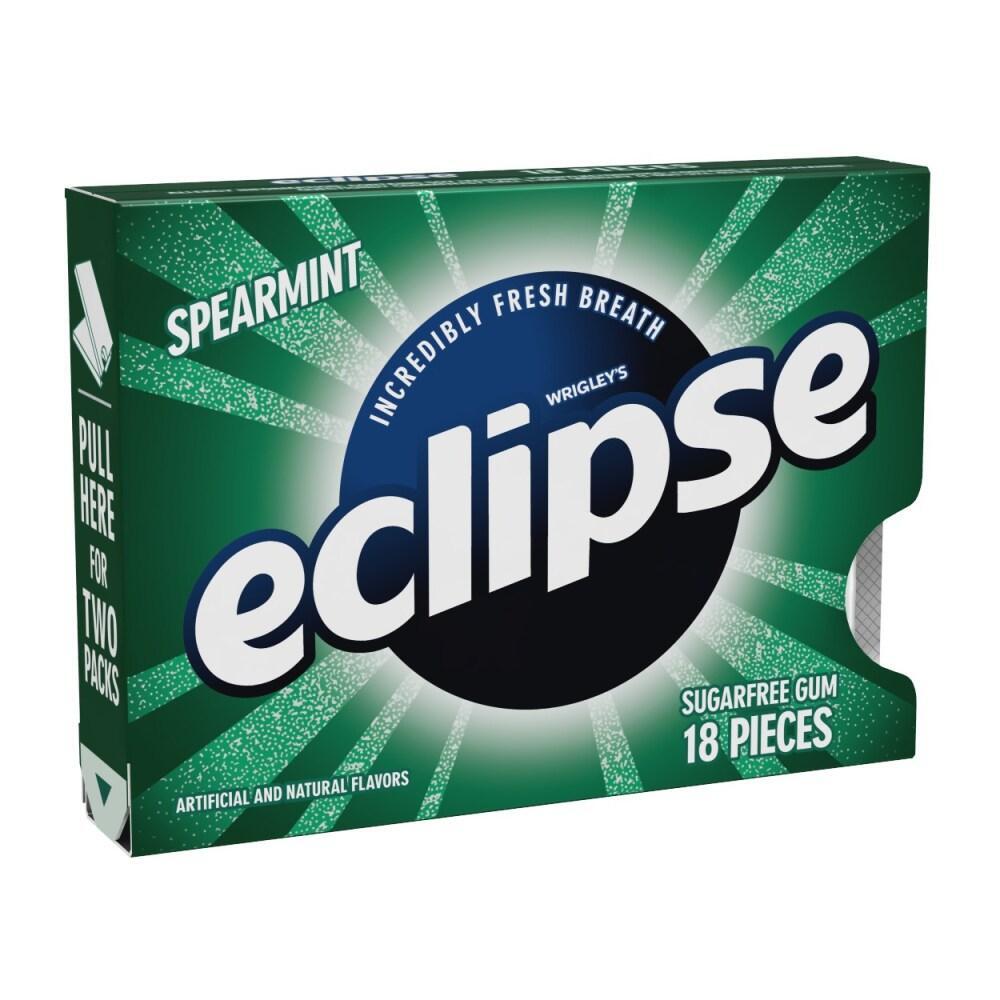 Eclipse Spearmint Sugar Free Chewing Gum, Single Pack, 18 Piece
