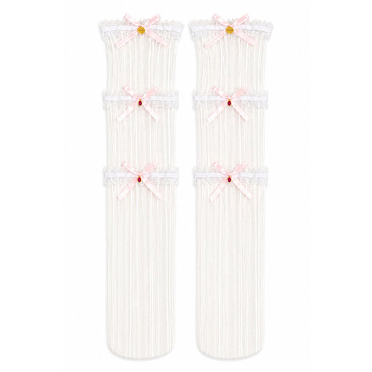 The Garnet Ribbon Calf Socks