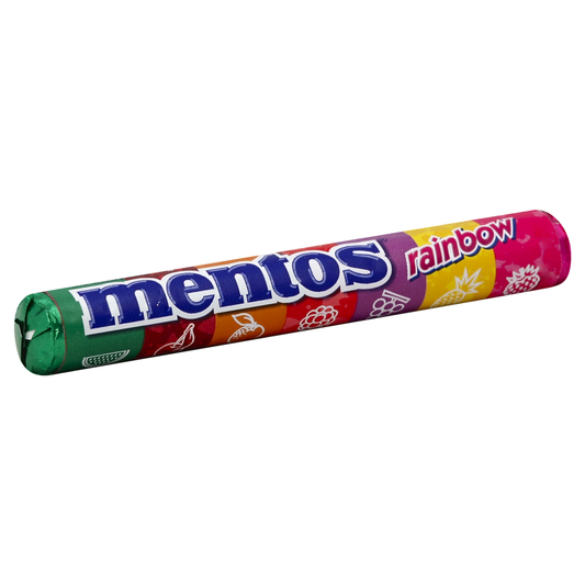 Mentos Chewy Mint Candy Roll, Rainbow, 1.32 Ounce/14 Pieces