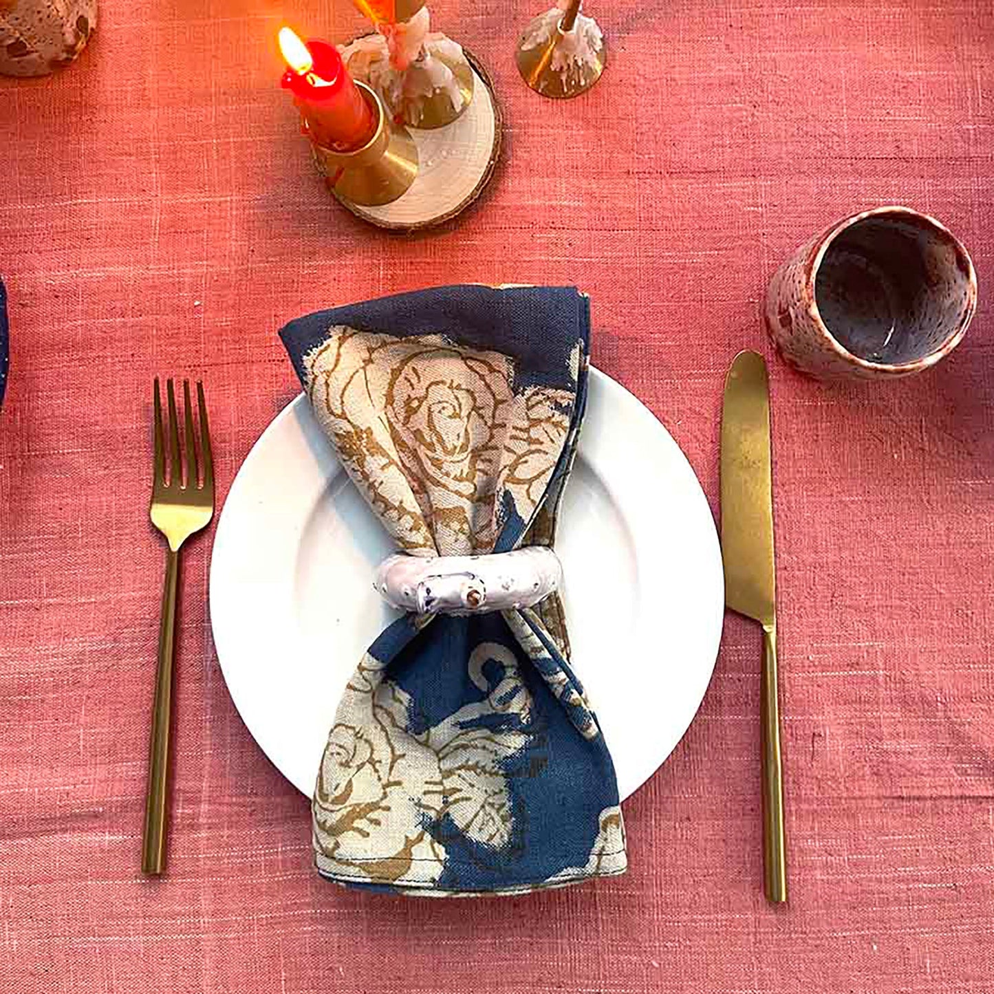 Organic Cotton Napkins (Set of 4) - Rose Gold