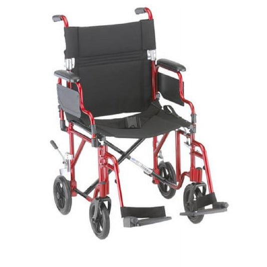 Nova 19" Lightweight Transport Chair With Flip Back