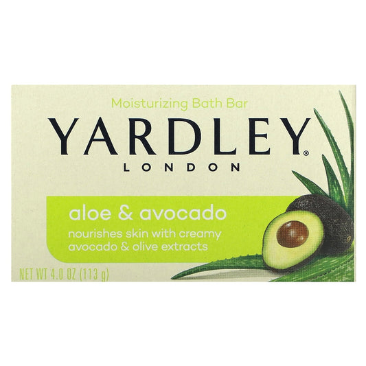 Yardley London Nourishing Bath Soap Bar Aloe & Avocado 4 Oz