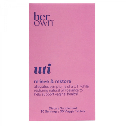 The Shoppe Depot Her Own Uti Capsules, Supports Vaginal Health, Helps Address Uti, Restores Natural Ph Balance, Cranberry, Probiotics