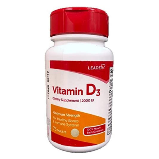 Leader Vitamin D3, 400 IU, Tablets