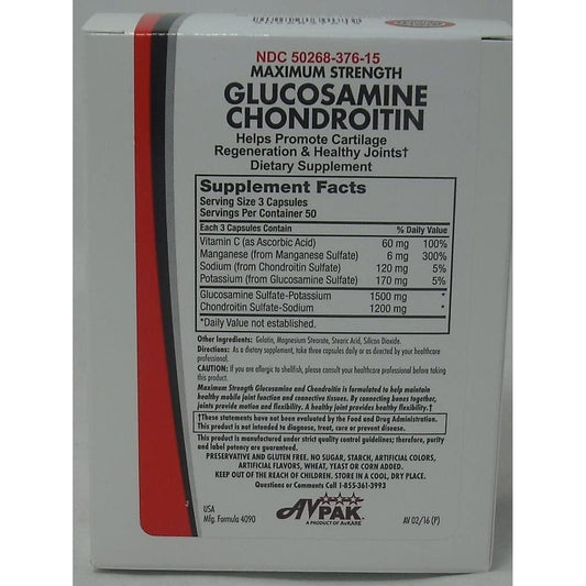 AvPak AvKare Glucosamine Chondroitin Capsules