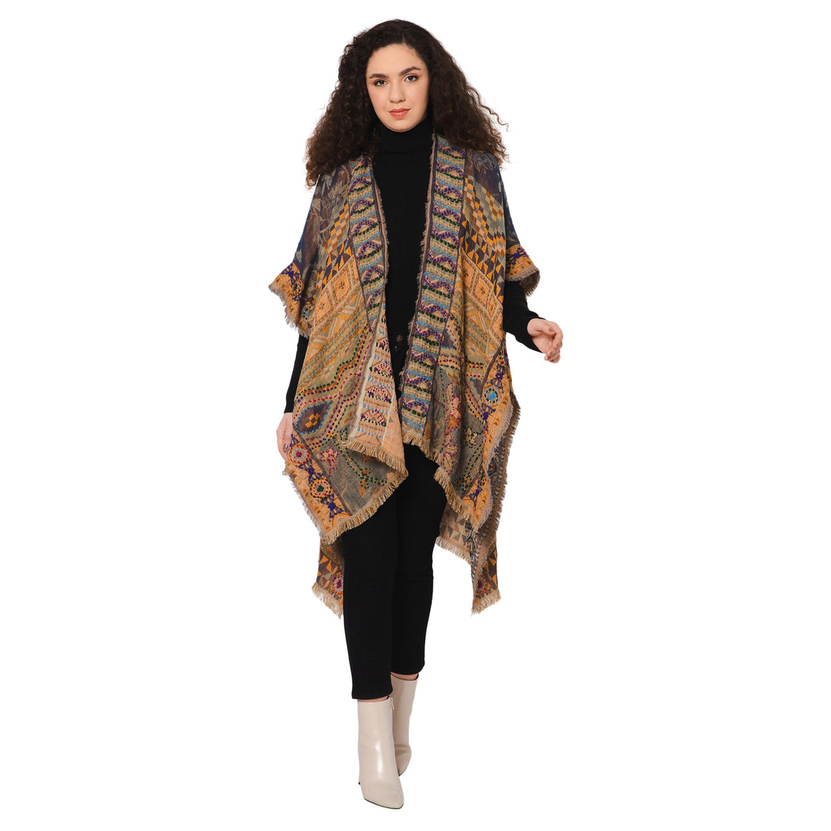 Spellbound Ornamental Kimono - Mustard