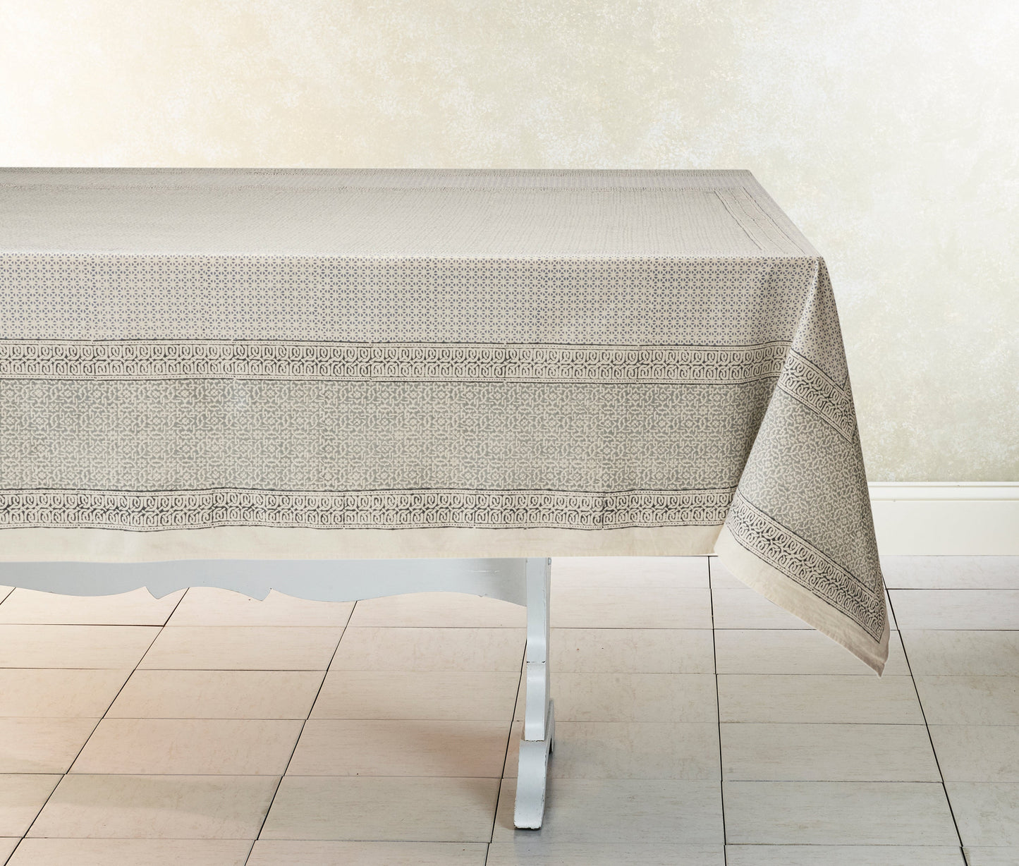 Hand Block Printed Tablecloth. Cotton - Fair Trade - Artisan Made