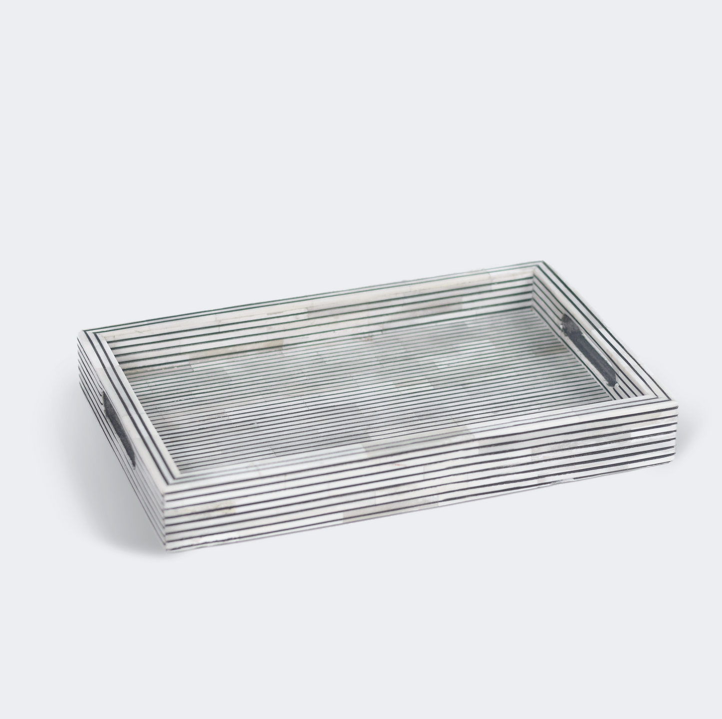 Pinstripe Inlay Tray & Coasters Gift Box Set