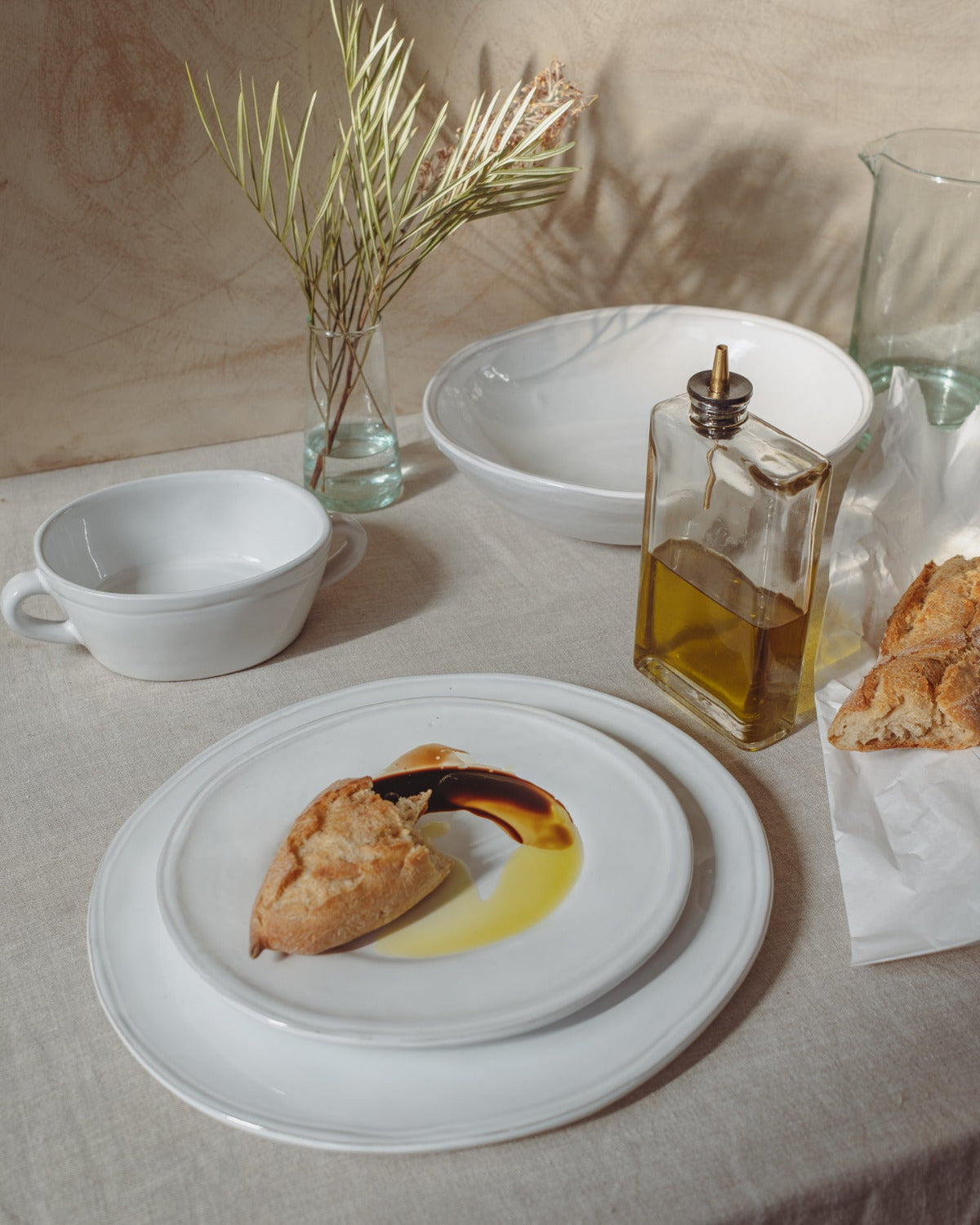 Oval Pasta Bowls in Milk White Gloss - Set of 4