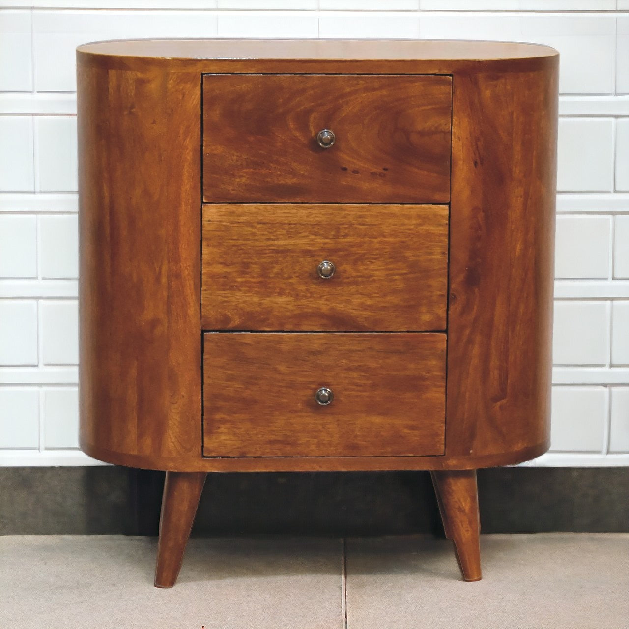 Solid Wood Mini Chestnut Cabinet