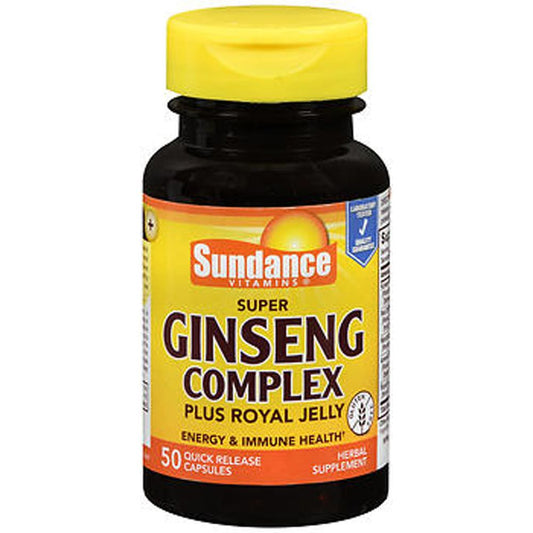 Sundance Vitamins Super Ginseng Complex 800Mg Plus Royal Jelly Capsules
