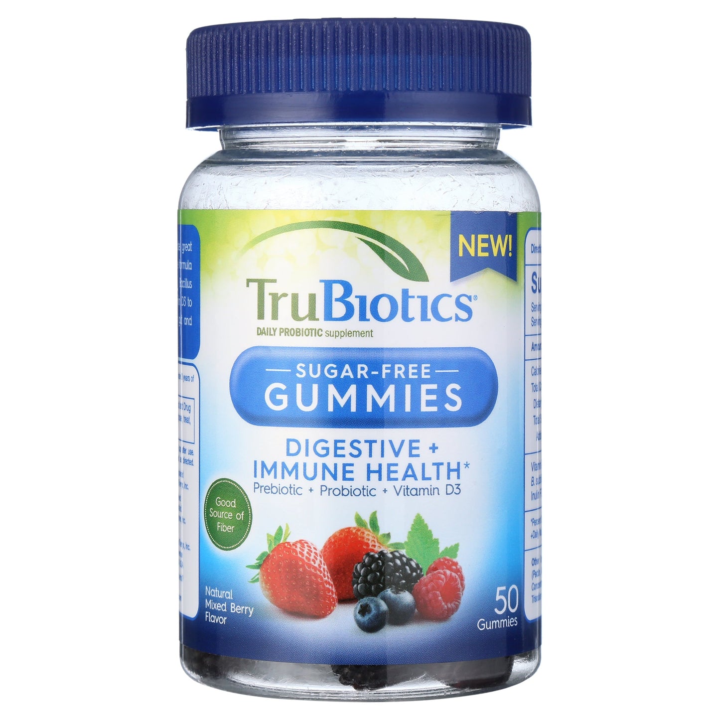TruBiotics Digestive Immune Health, Natural Mixed Berry, Sugar-Free, 50 Gummies