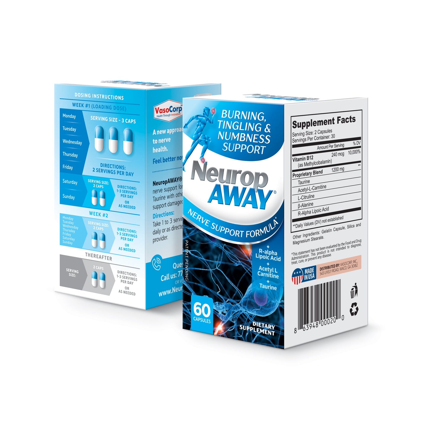 NeuropAWAY Nerve Support Formula Capsules