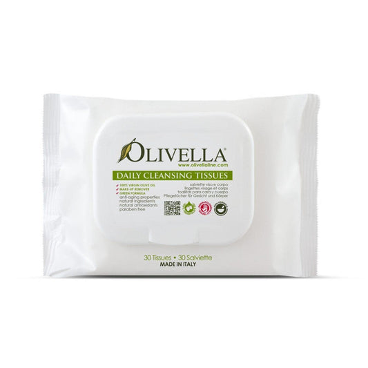 Olivella Daily Facial Cleansing Tissues, 30 Tissues