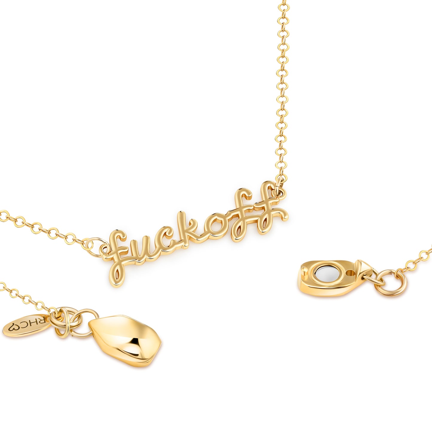 Fuck Off Necklace (Gold and Silver)