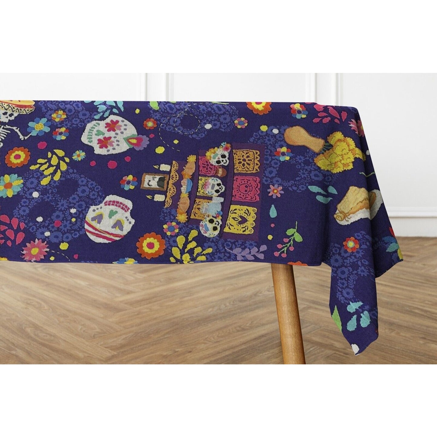 Osadia Handmade Pan de Muerto Purple Tablecloth