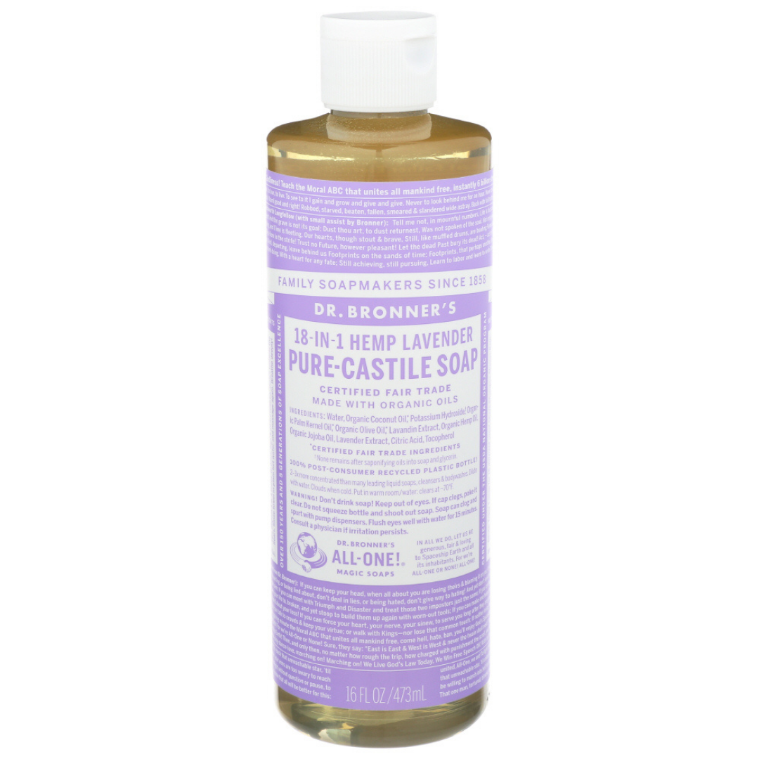 Dr. Bronner's 18 In 1 Hemp Lavender Pure Castile Soap 16 Fl Oz