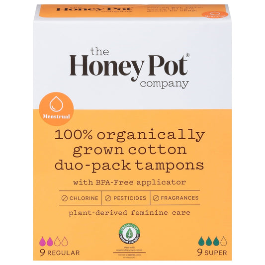 The Honey Pot Company Tampons, Regular/Super, Duo Pack