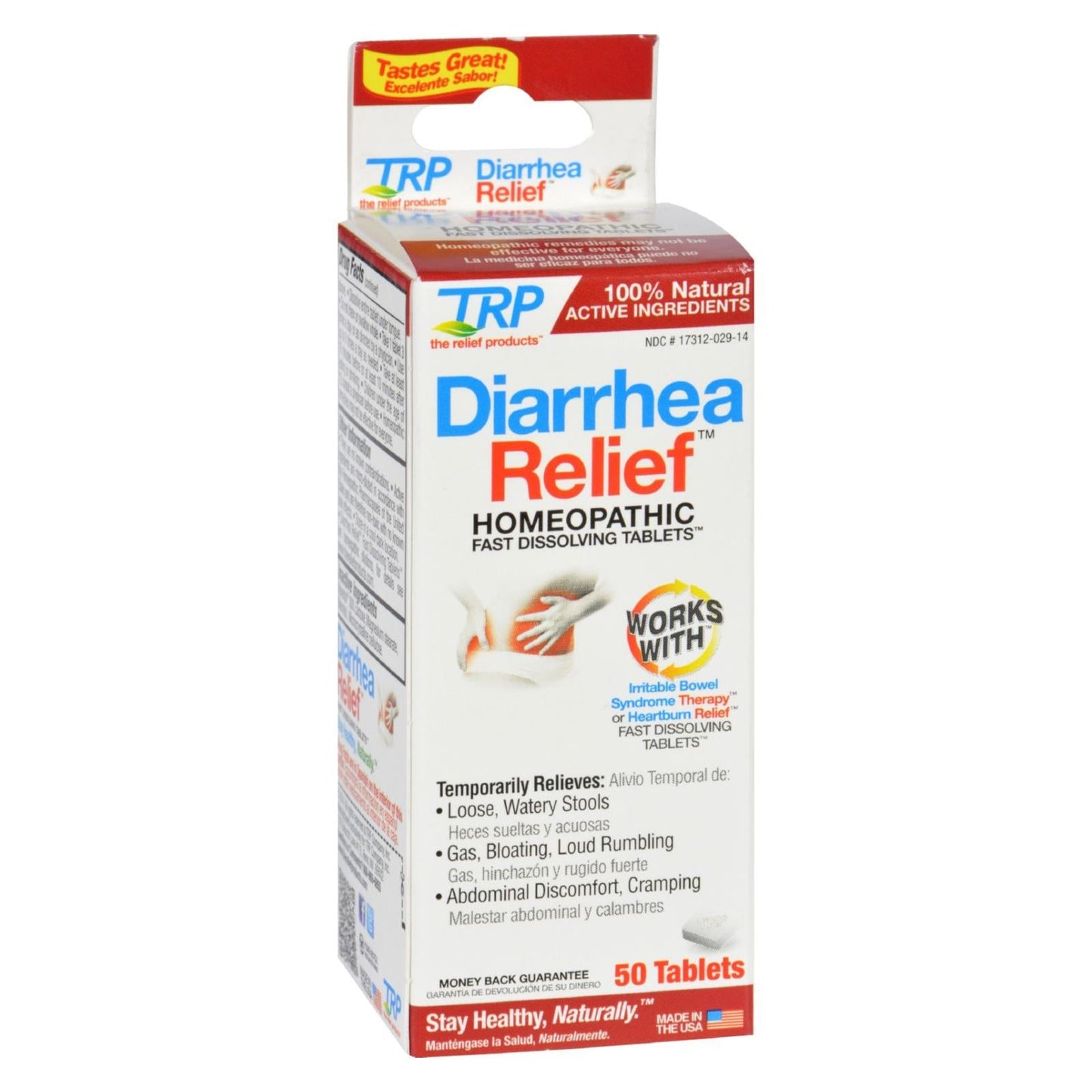 TRP Company Relief Products, Diarrhea Relief, Fast Dissolving Tablets