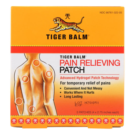 Tiger Balm Pain Relieving Patch, 5 Patches
