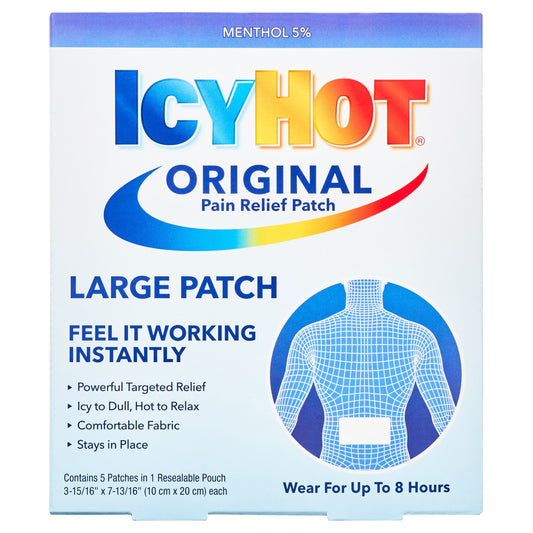 Icy Hot Original Large Pain Relief Patch Back
