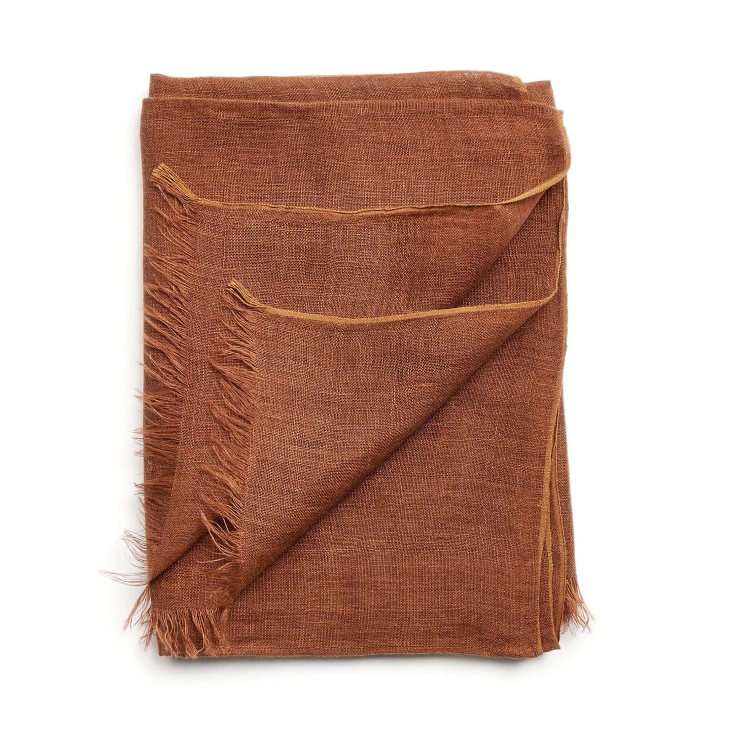 Midnight Navy Blue Hand Woven Linen Silk Blend Scarf