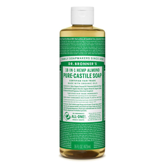 Dr. Bronner's Pure Castile Liquid Soap Almond -- 16 Fl Oz