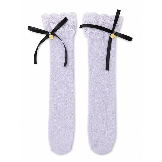 Lavender Noir Lace Charm Socks