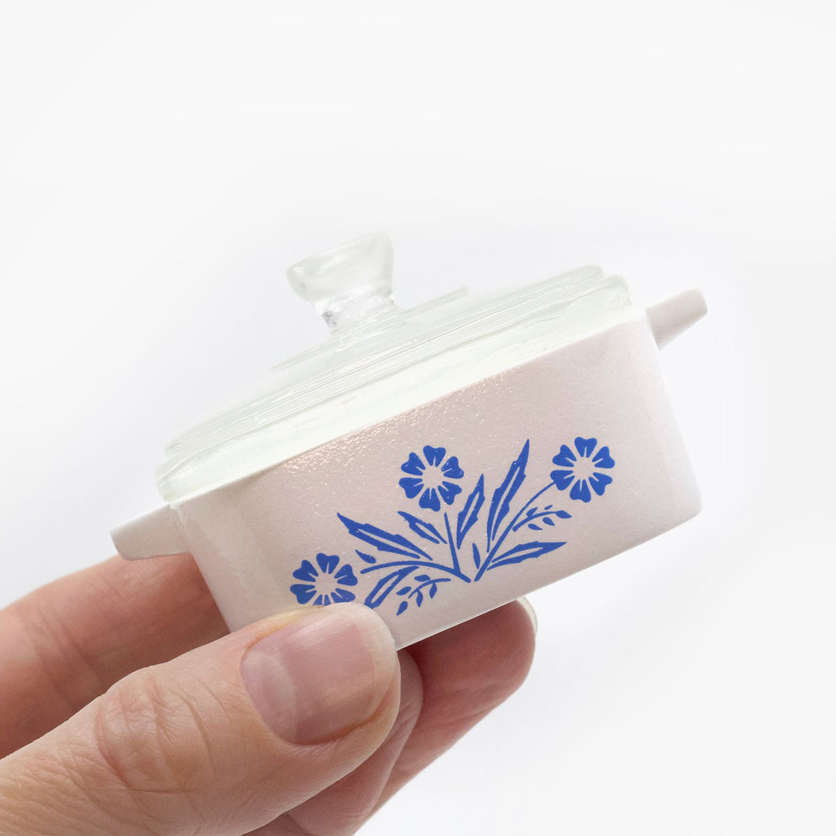 Mini Cornflower Trinket Box – Corning Ware–Inspired Casserole