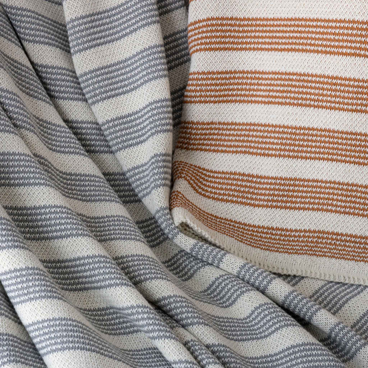 Poly Pinstripe - Indoor | Outdoor Sustainable Knit Minimalist Throw Blanket