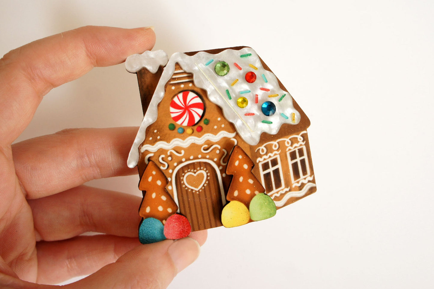 Gingerbread House Brooch by Laliblue