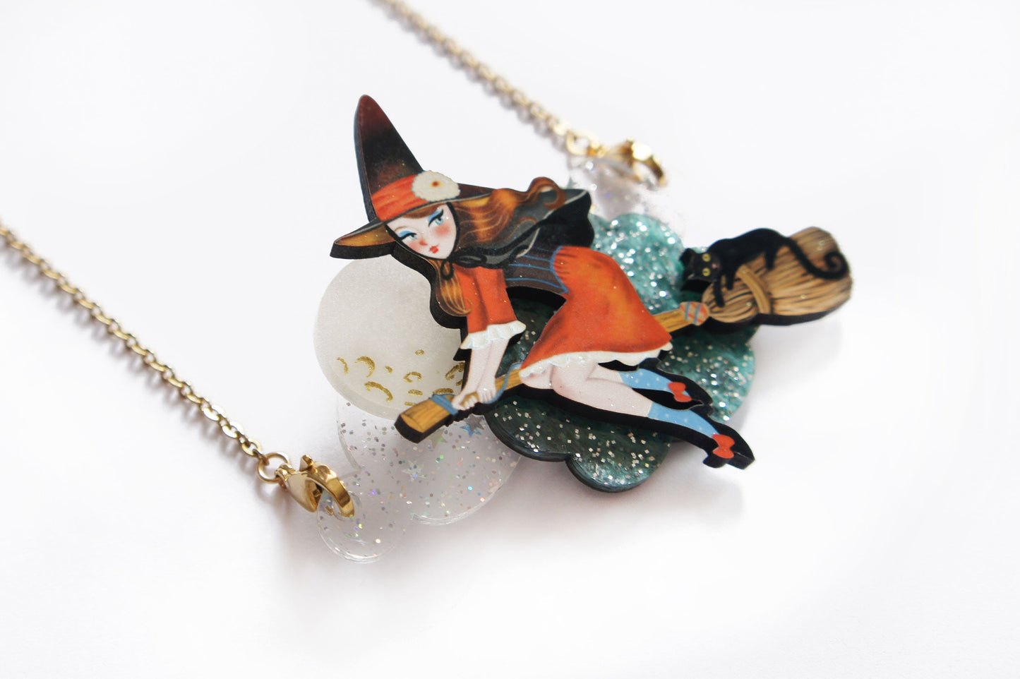 Witch Convertible Necklace-Brooch by Laliblue