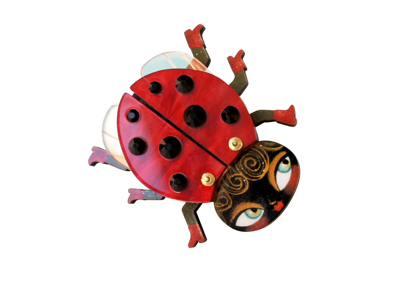 Ladybug Brooch by Laliblue