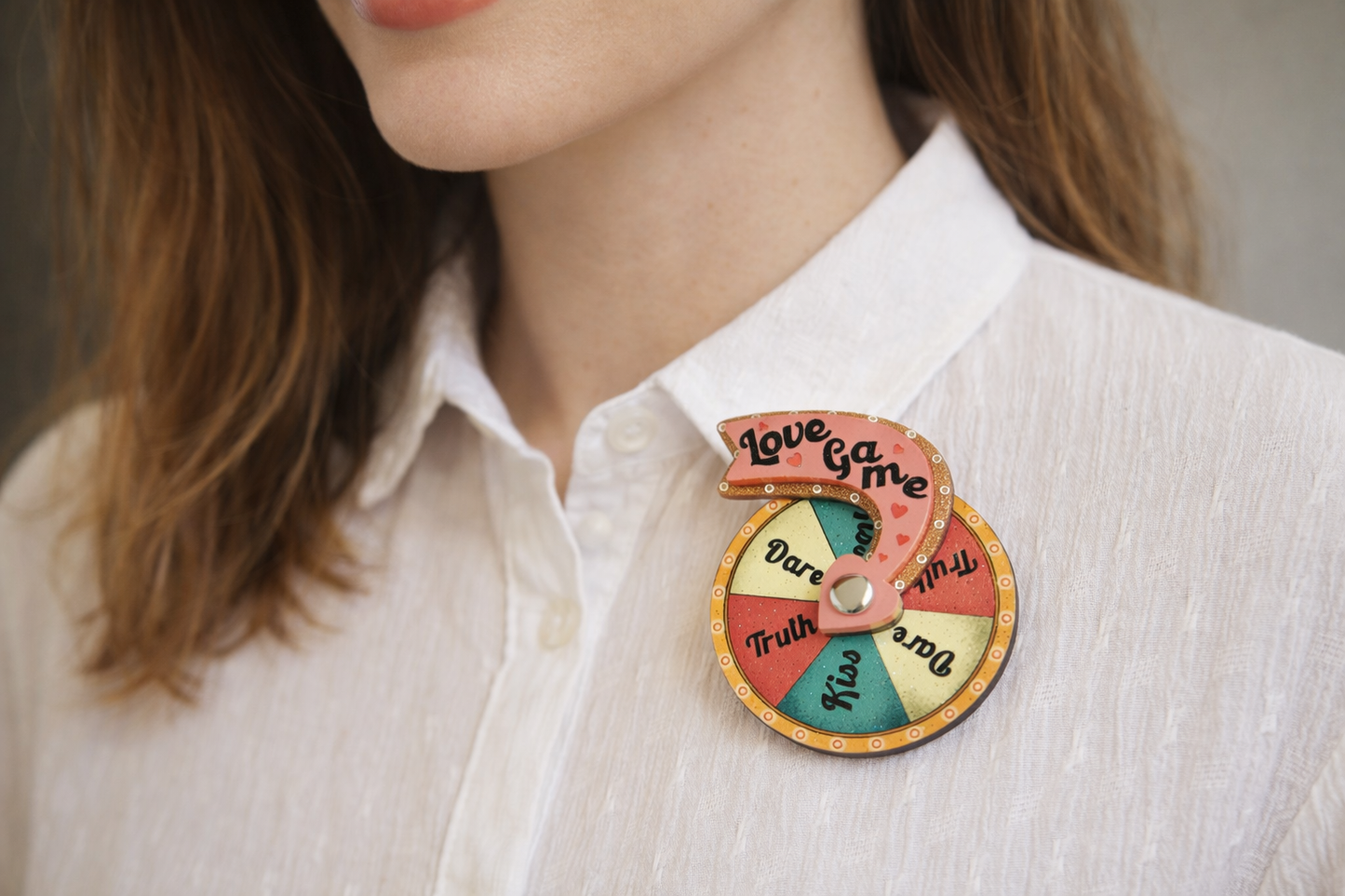 Love Game Brooch by Laliblue