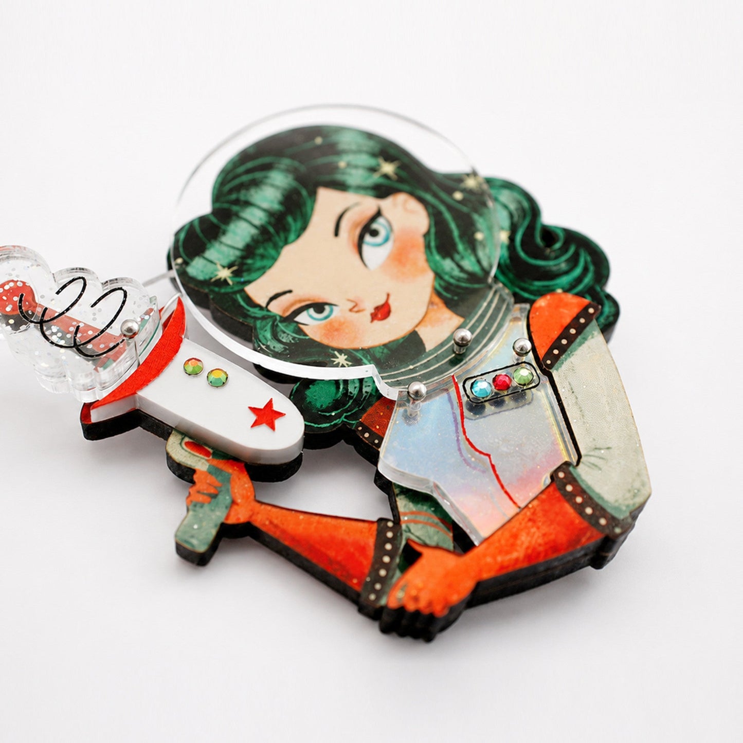 Atomic Astronaut Brooch by Laliblue