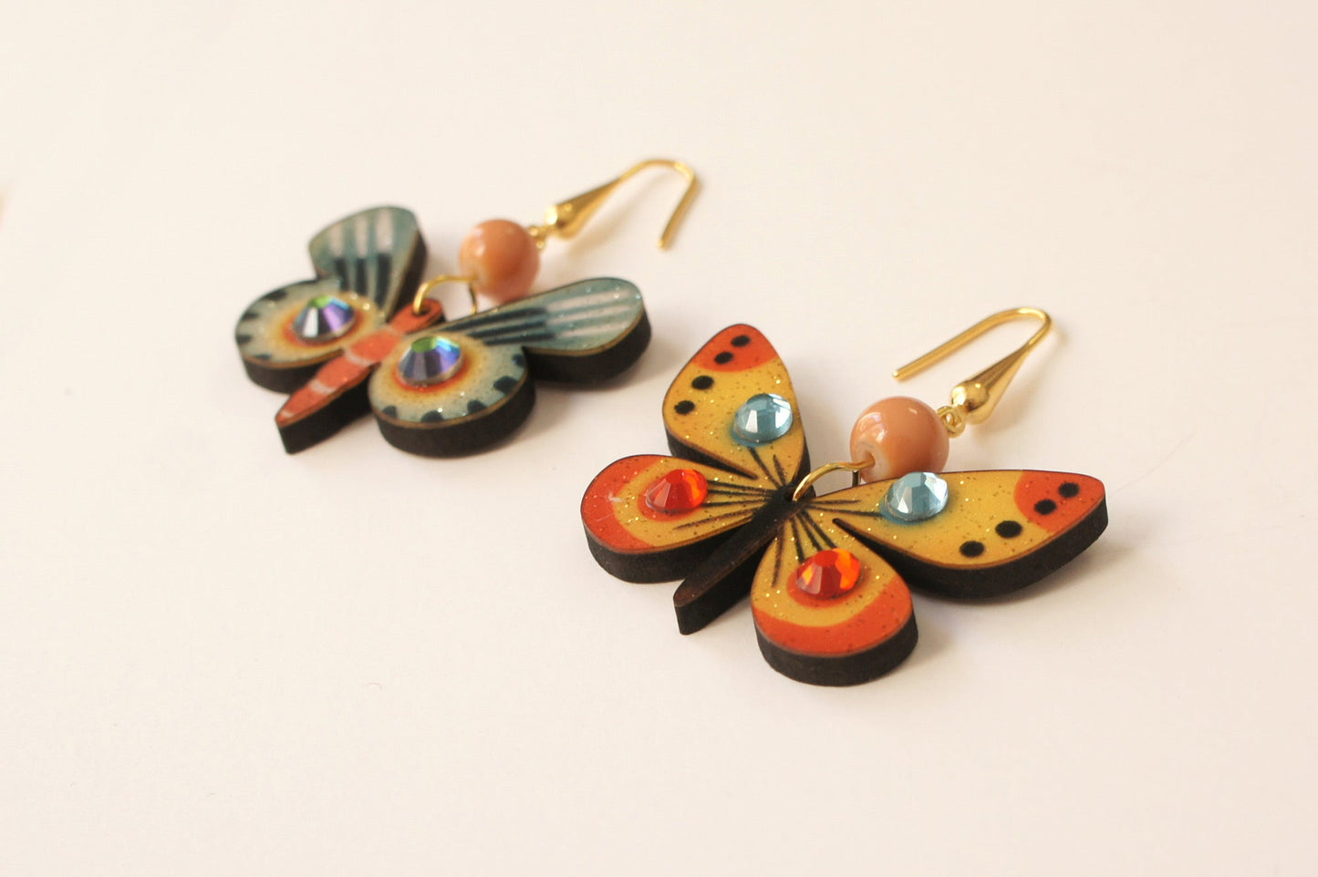 Multicolor Butterfly Earrings by Laliblue