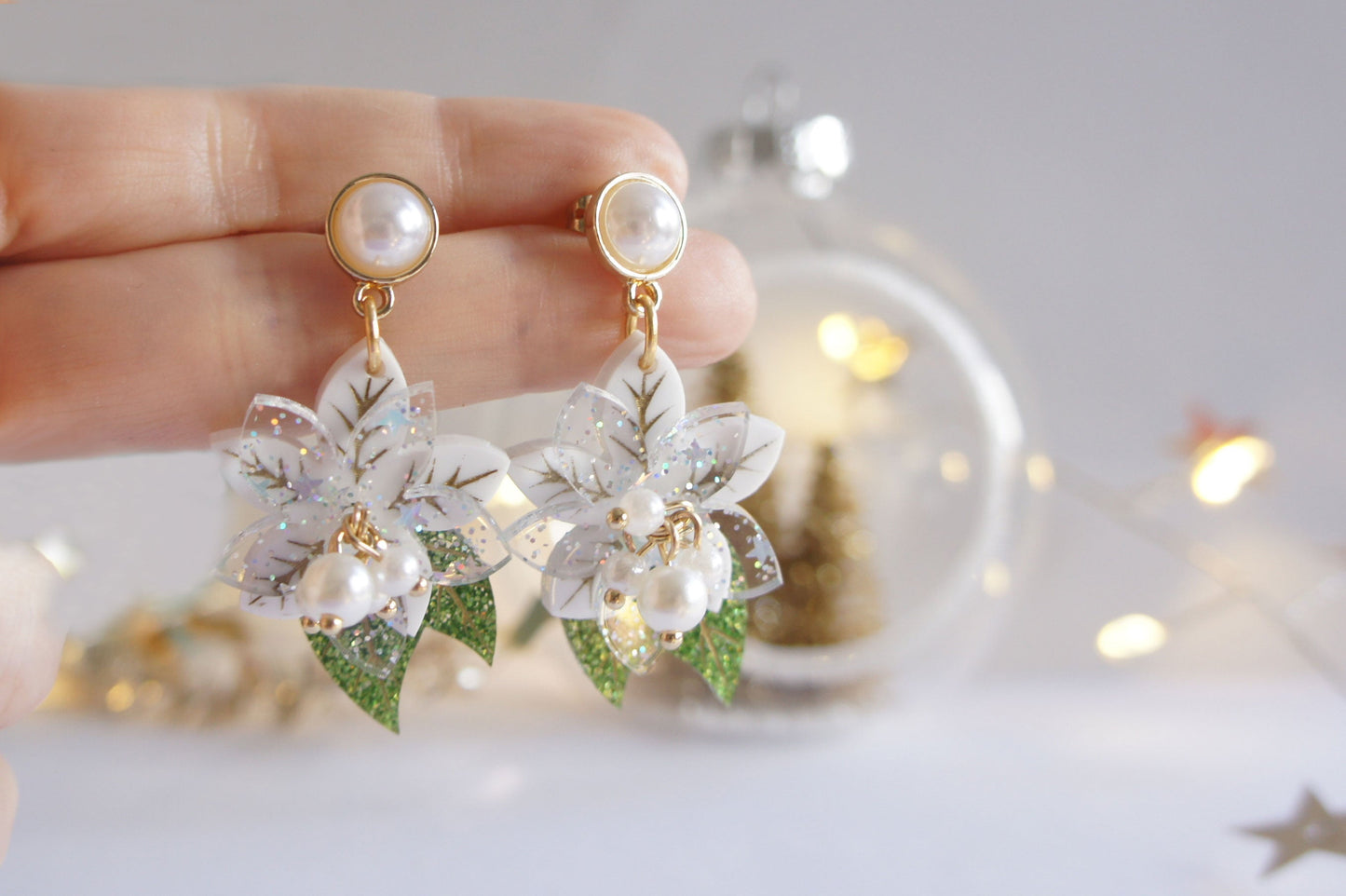 Winter Flowers Earrings by Laliblue