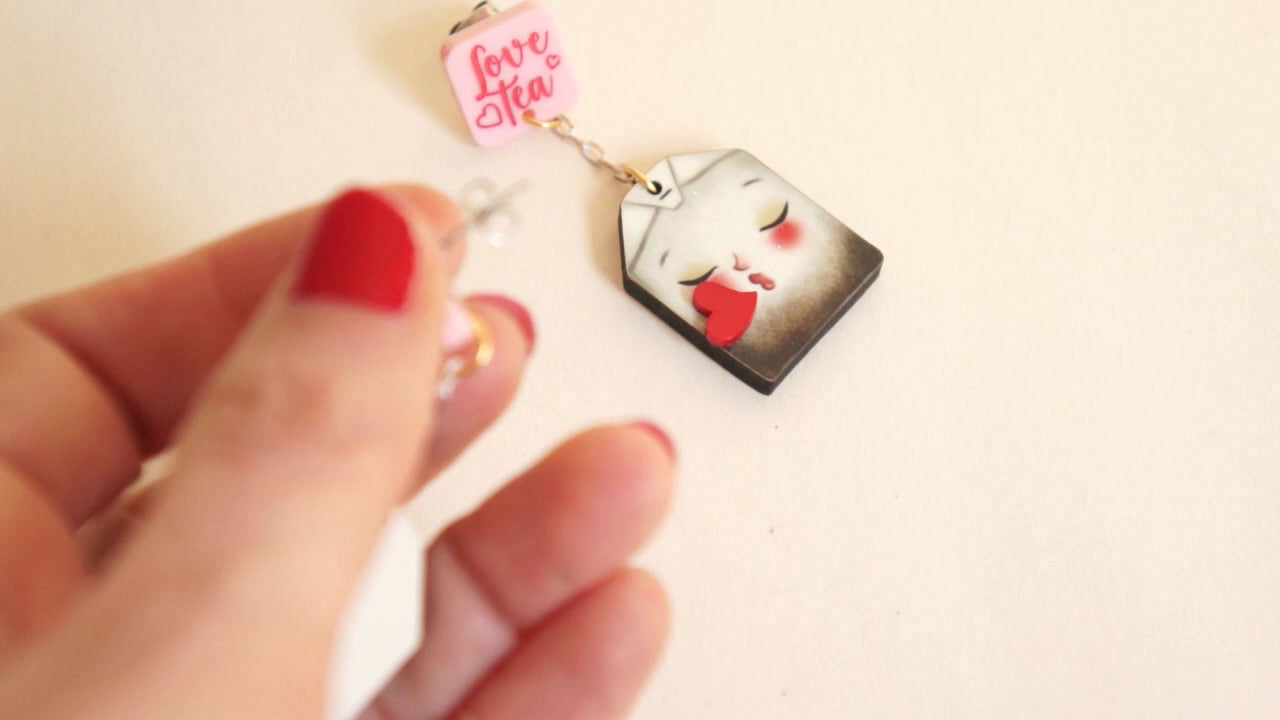 Tea of Love Earrings by Laliblue