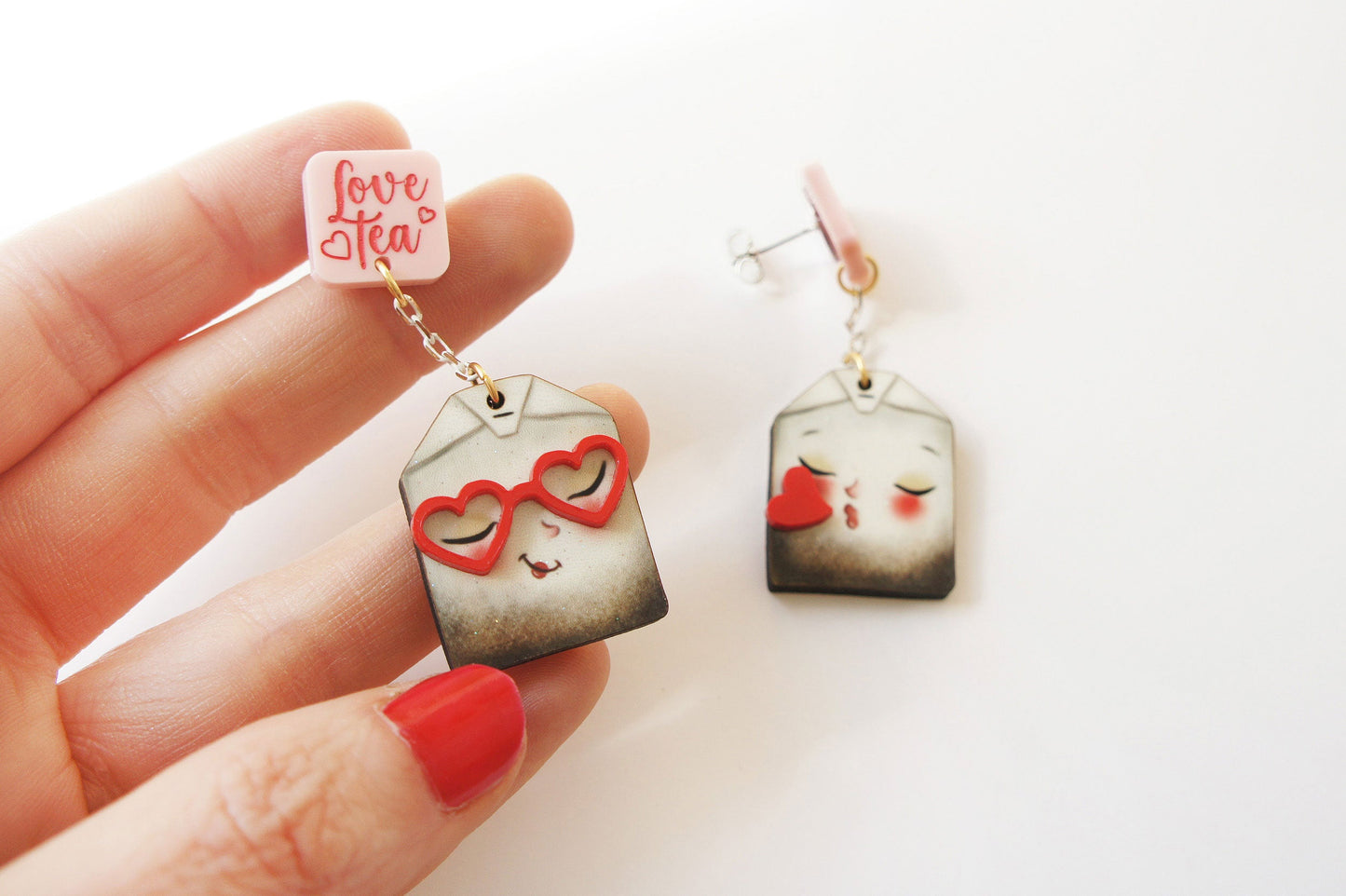Love Letters Earrings by Laliblue - Red
