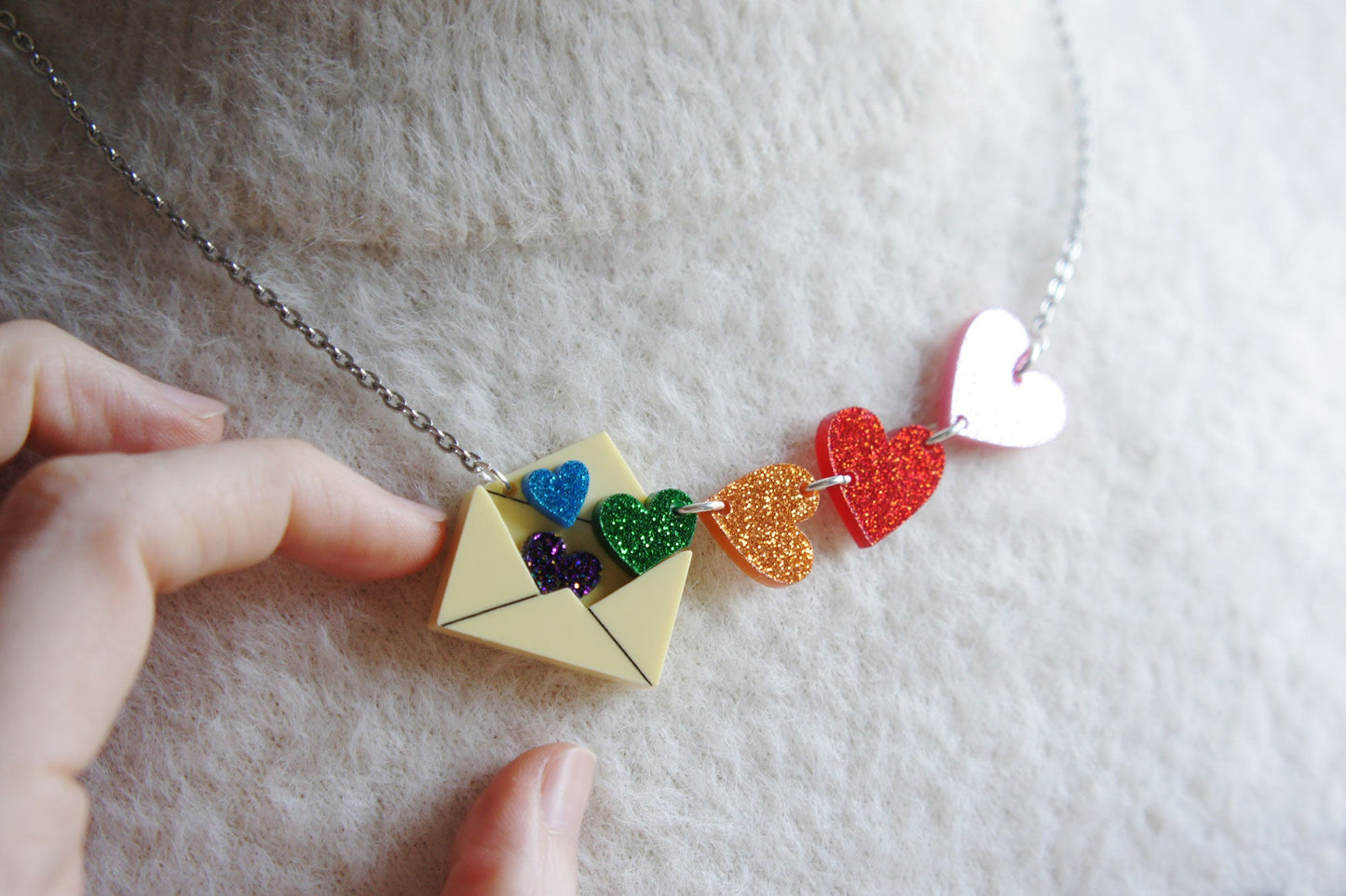 Love Letters Necklace by Laliblue - Red