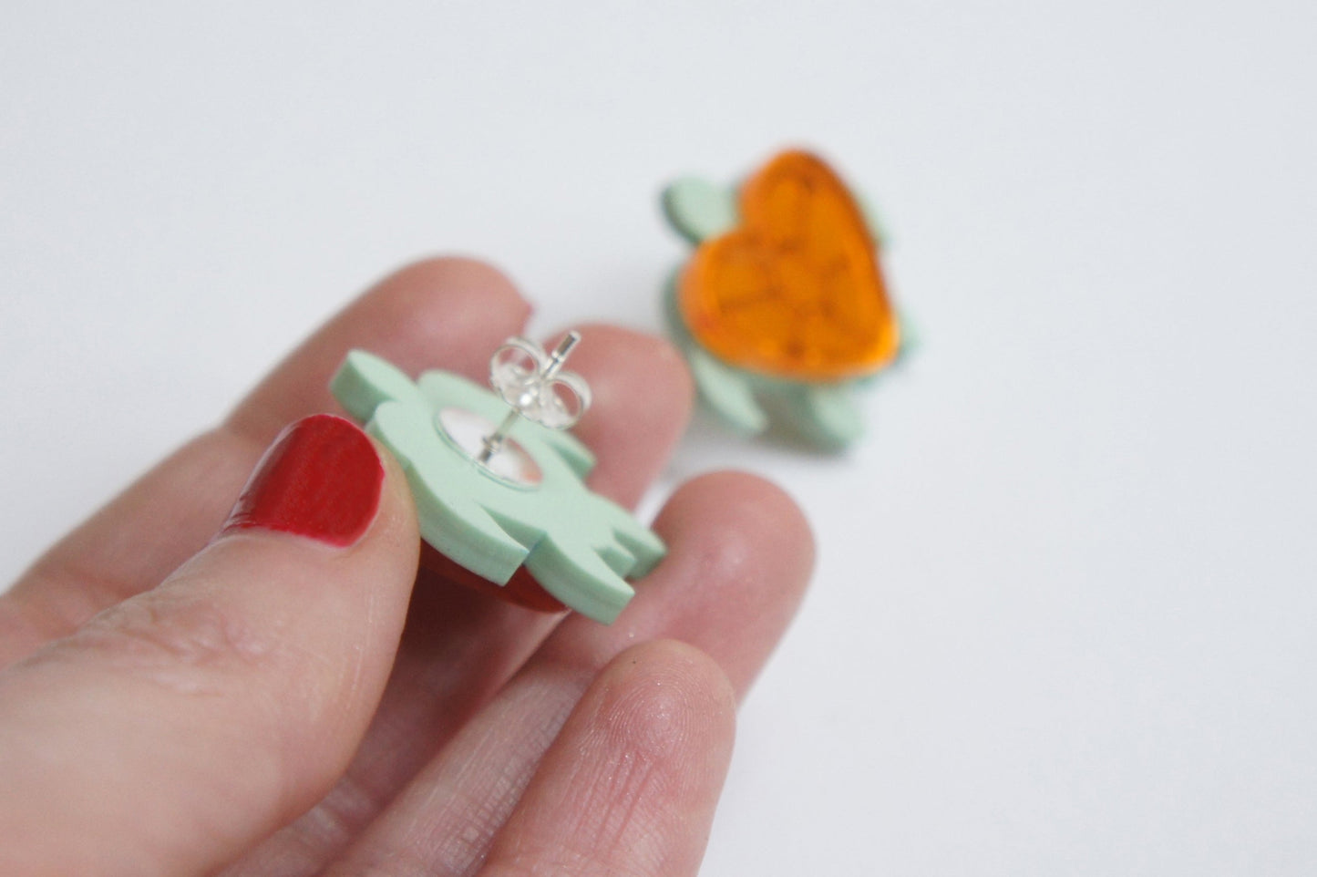 Heart Turtle Earrings by Laliblue