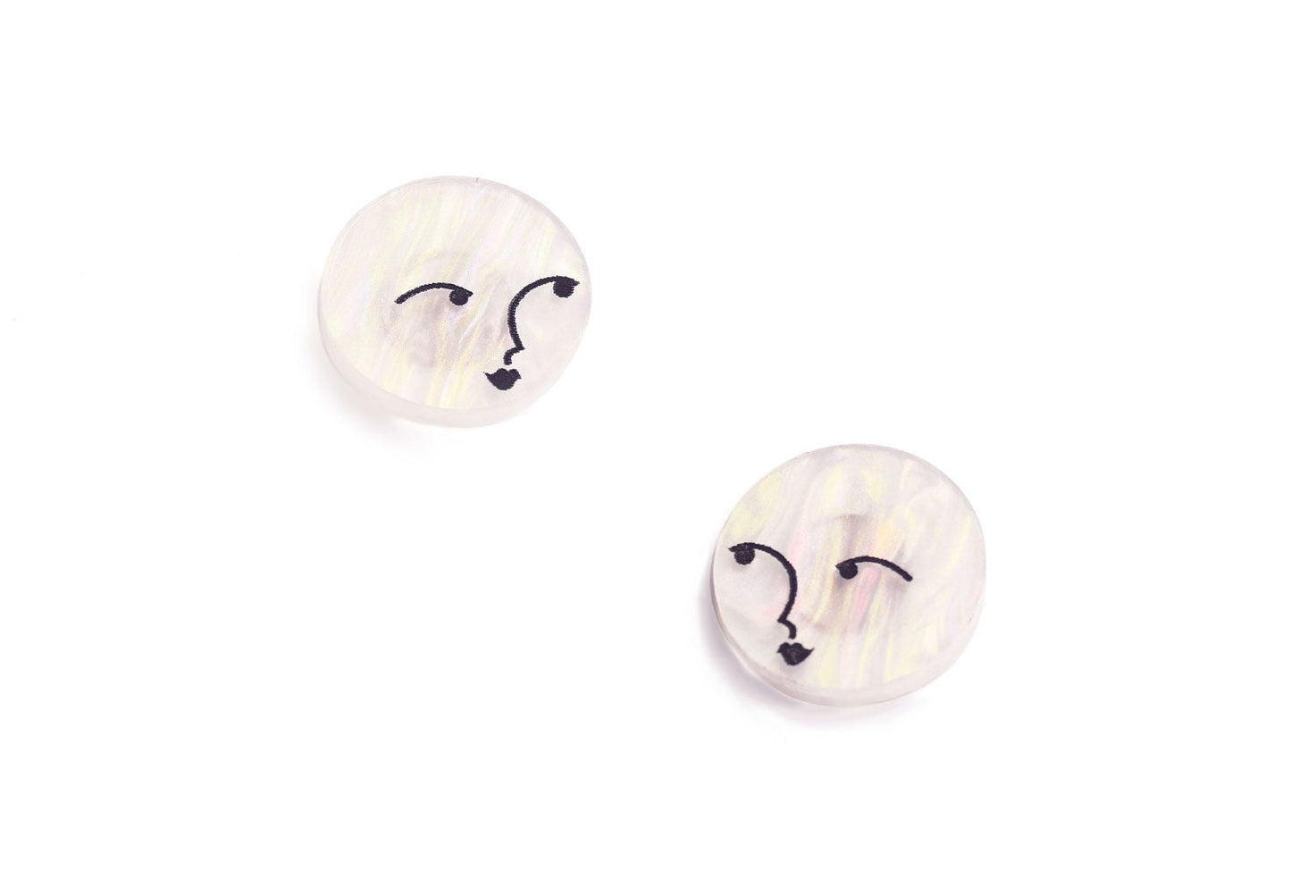 Hand and Moon Earrings by Laliblue