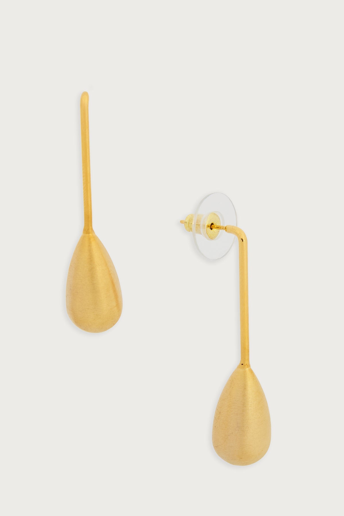 Metal Petal Drop Earrings