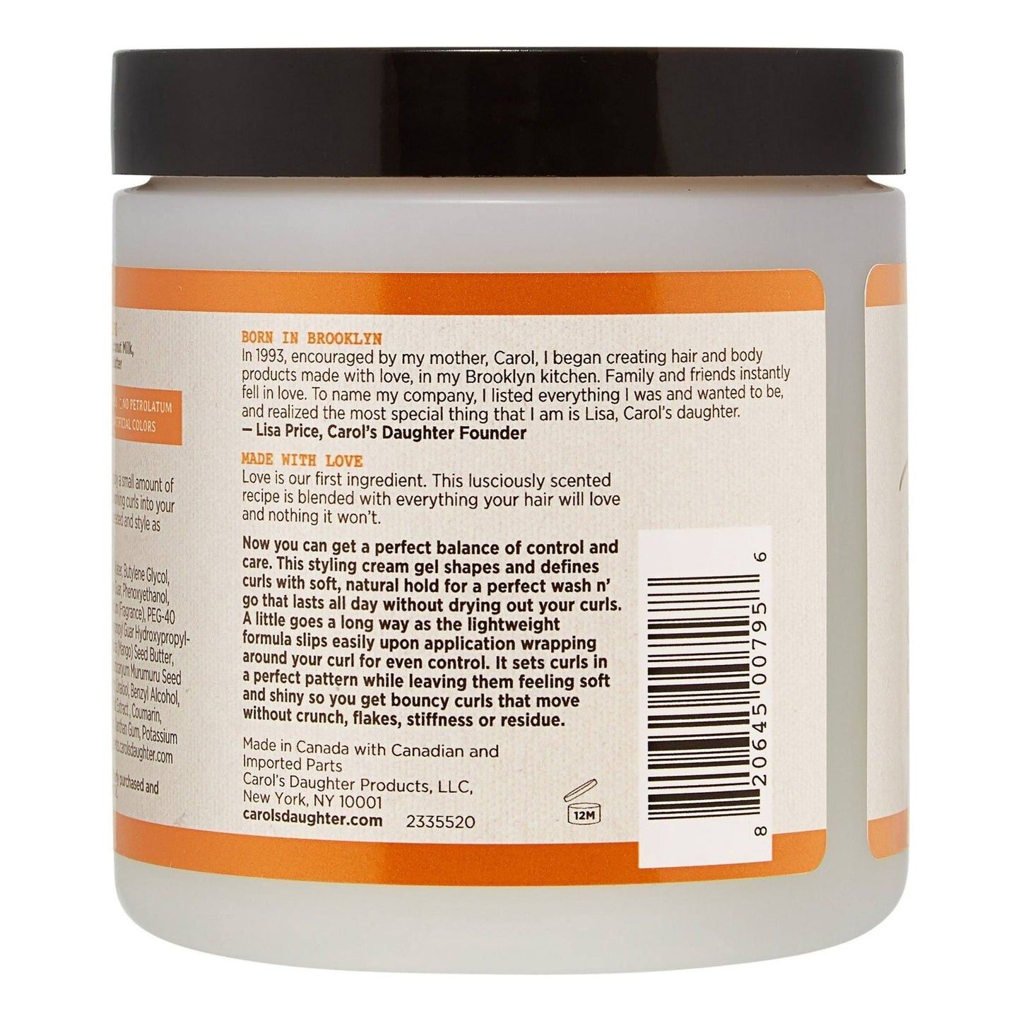Carol's Daughter Curl Shaping Cream Gel 16 Oz